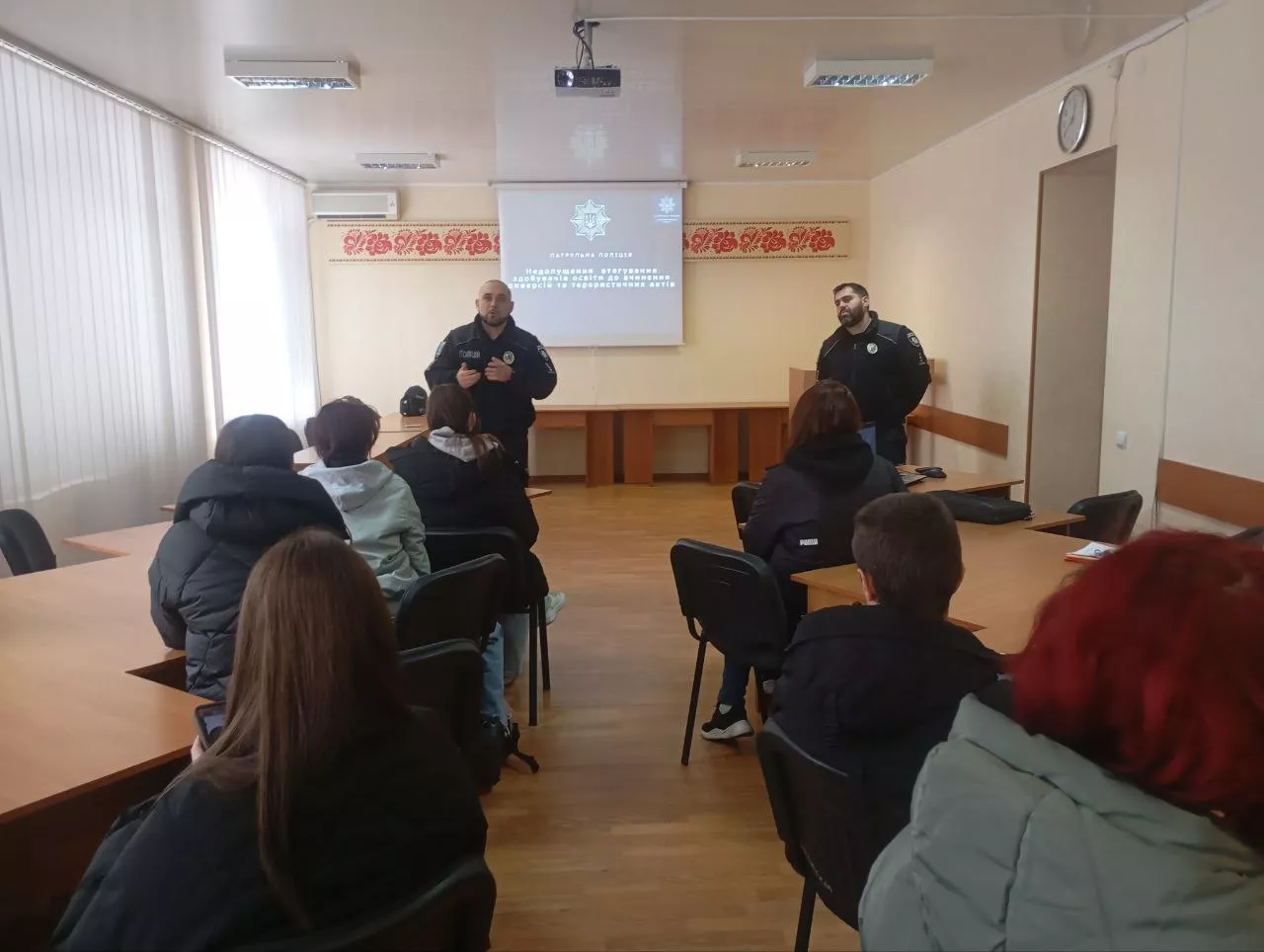 Заняття із залученням представників відділу зв’язків з громадськістю управління патрульної поліції