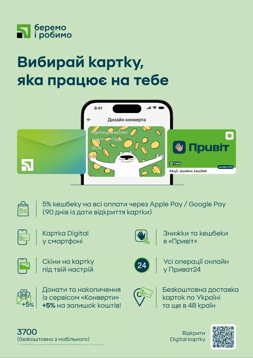Вибирайте картку, яка працює на вас